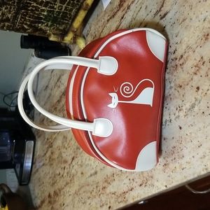 Red Tango for Tokyo small cat bowling style bag